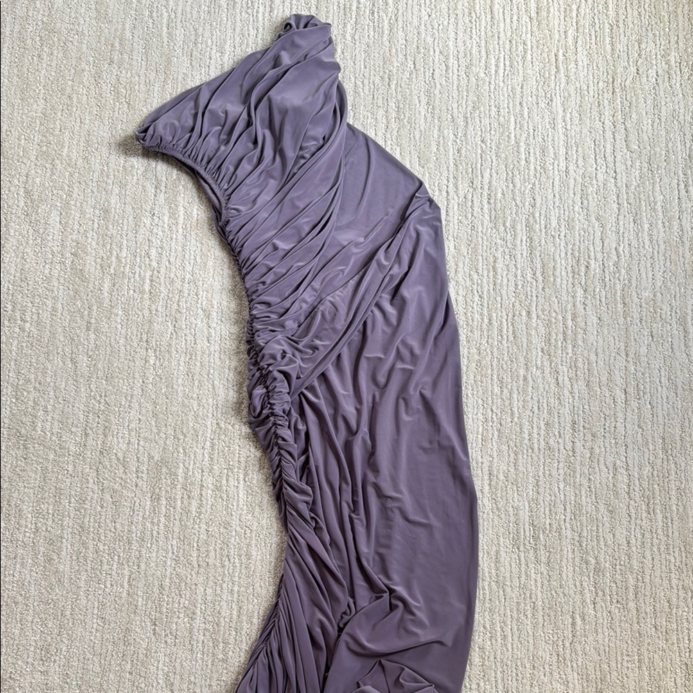 Norma Kamali One Shoulder Lavender Dress